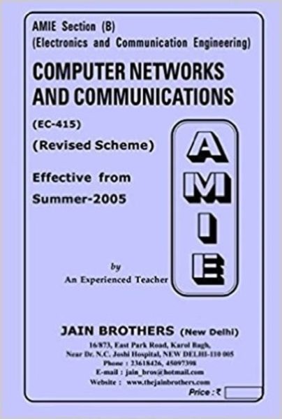 AMIE-Section (B) Computer Networks And Communications (EC-415) Electronics And Communication Engineering Solved And Unsolved Paper