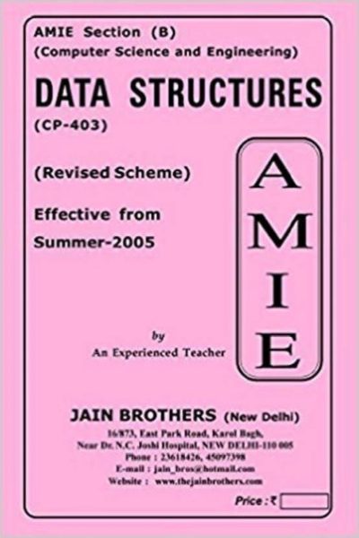 AMIE-Section (B) Data Structures (CP-403) Computer Science And Engineering Solved And Unsolved Paper