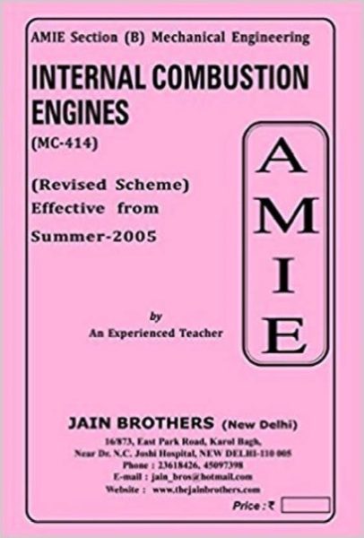 AMIE-Section (B) Internal Combustion Engines (MC-414) Mechanical Engineering Solved And Unsolved Paper