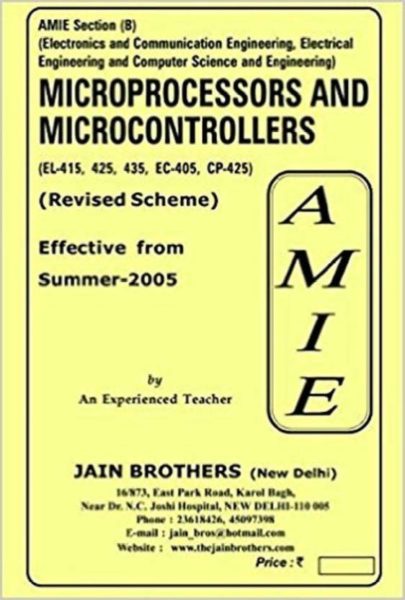 AMIE-Section (B) Microprocessors And Microcontrollers (EL-415, 425, 435, EC-405, CP-425) Electrical Engineering Solved And Unsolved Paper