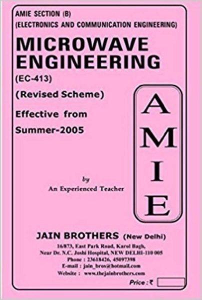 AMIE-Section (B) Microwave Engineering (EC-413) Electronics And Communication Engineering Solved And Unsolved Paper