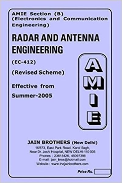 AMIE-Section (B) Radar And Antenna Engineering (EC-412) Electronics And Communication Engineering Solved And Unsolved Paper